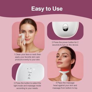 Alternative view of 7-in-1 Facial & Neck Massager, Red Light, Skin Lifting Beauty Device